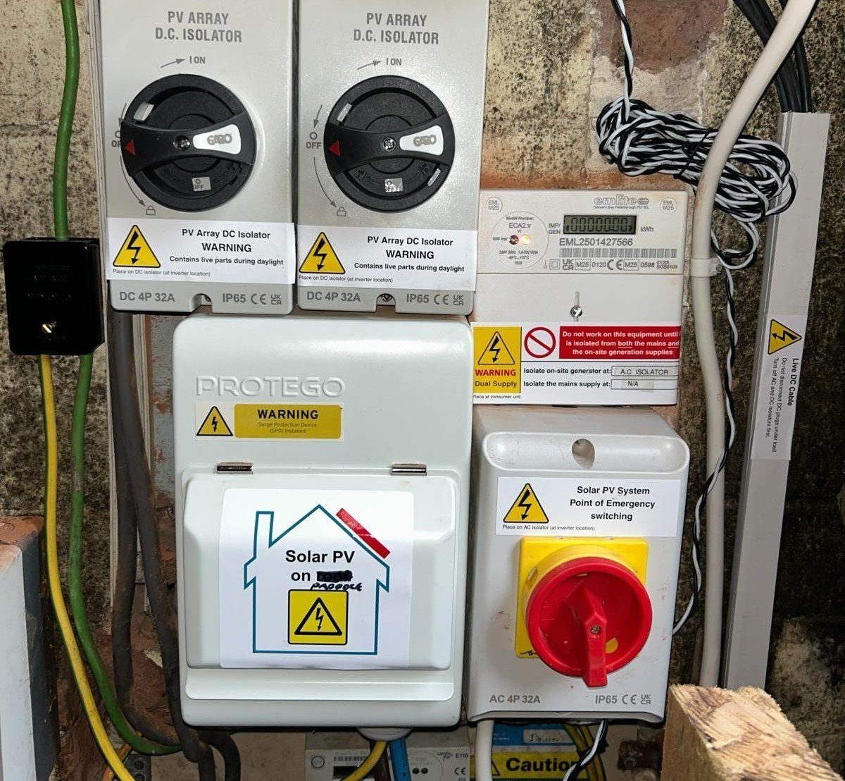 Solar PV electrical installation